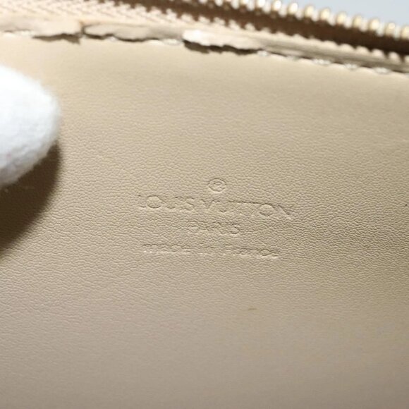 LOUIS VUITTON Monogram Vernis Motto Accessory Pouch Beige - Picture 9 of 16